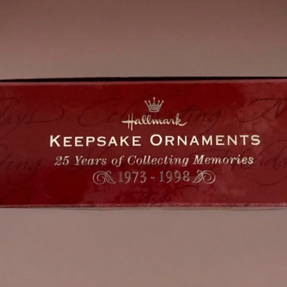 Vintage 1998 Hallmark Ornament Mickey Minnie Handcar 25 Anniversary Collectible